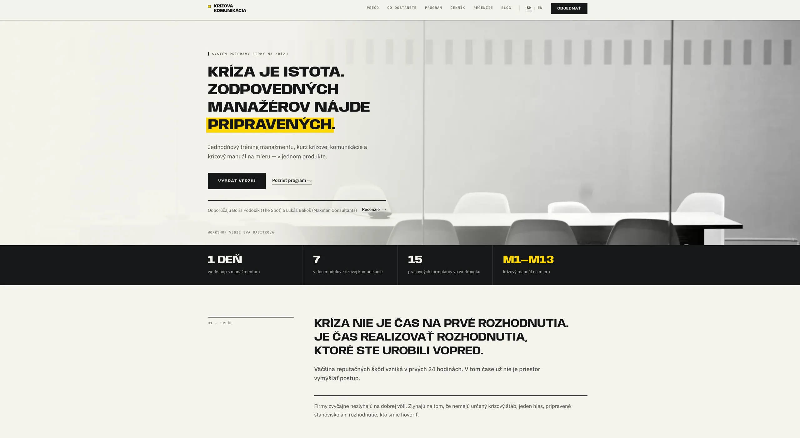 Krízová komunikácia — Crisis communication · SK